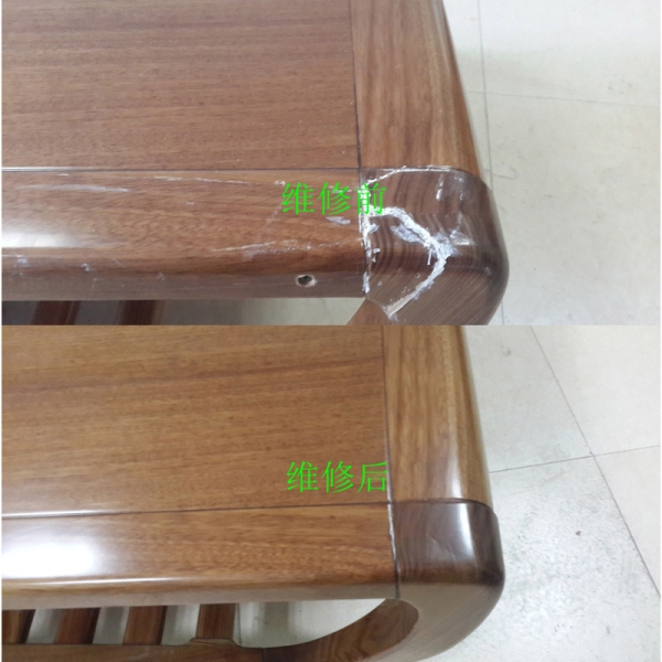 实木茶几爆裂维修